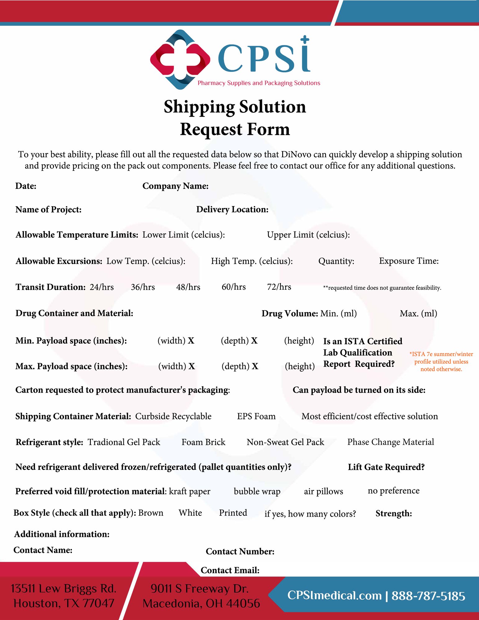 CPSI Shipping Solution Request Form Thumbnail
